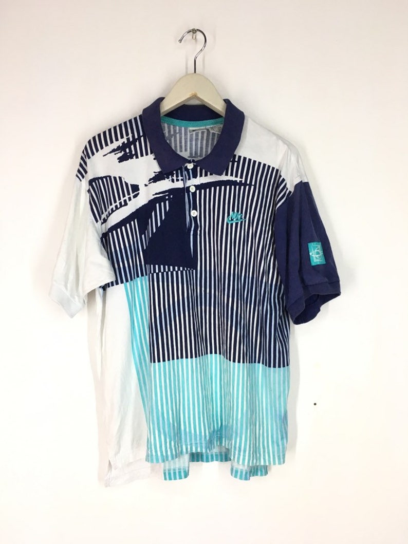 Vintage 90s Nike Challenge Court Andre Agassi Polo Shirt M - Etsy