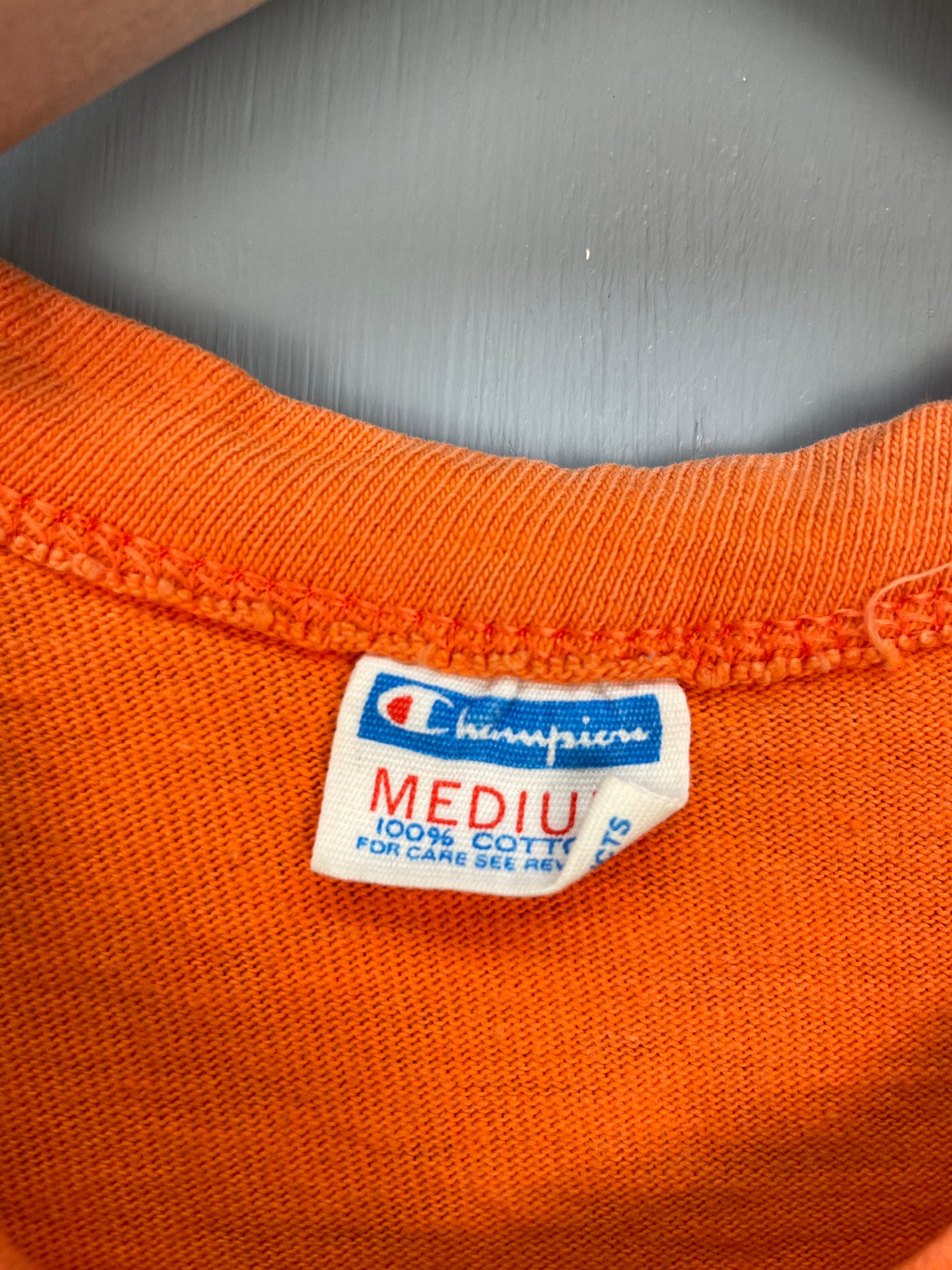 vintage 70s HARLEY DAVIDSON CHAMPION BLUE BAR ORANGE JERSEY