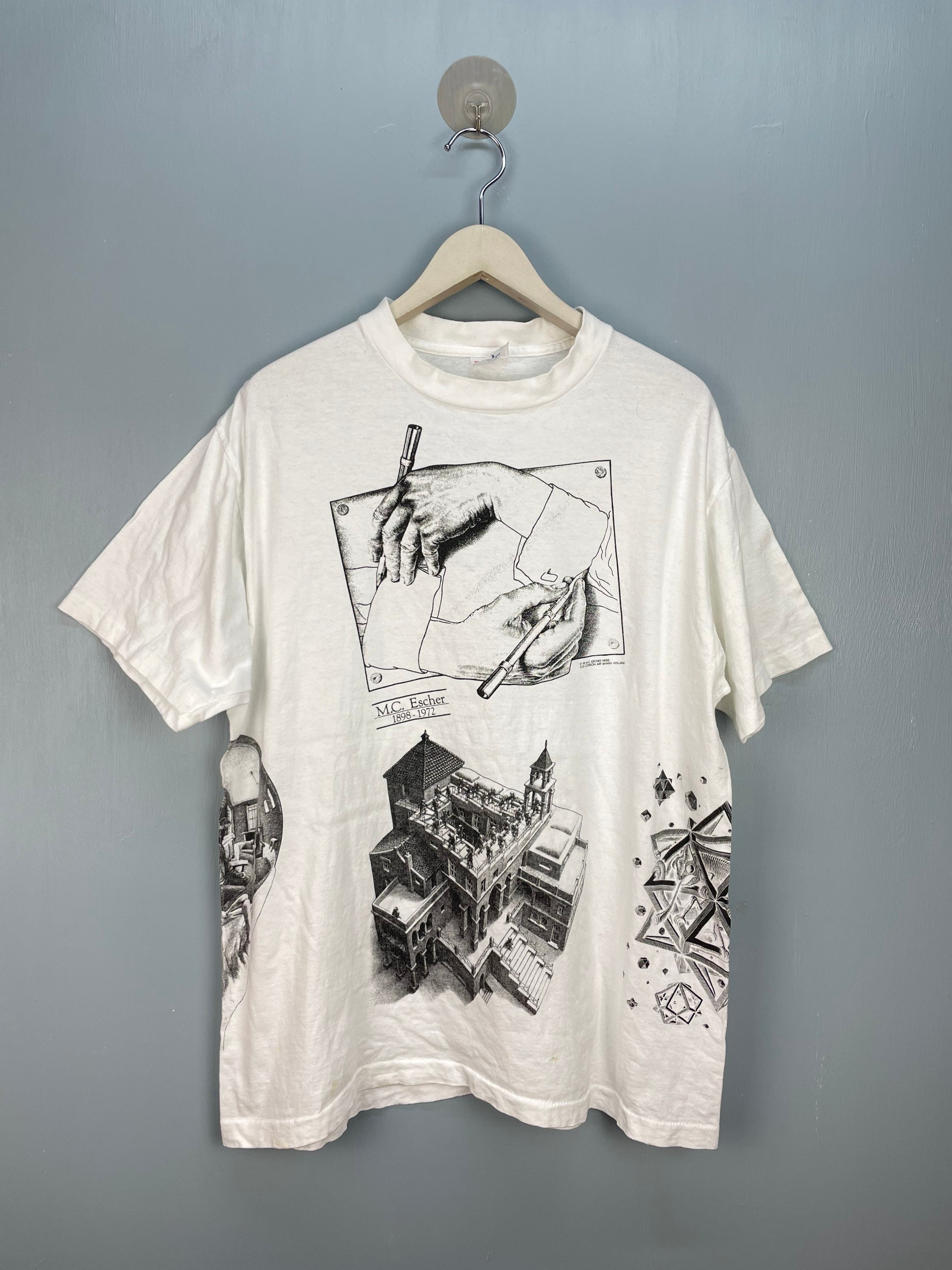 ヴィンテージ 80 年代 M.C. エッシャー アート T シャツ XL ヴィンテージ 80 年代 M.C. エッシャー アート T シャツ XL