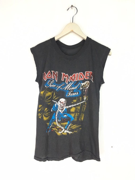 Vintage 80s Iron Maiden Piece of Mind Tour promo c