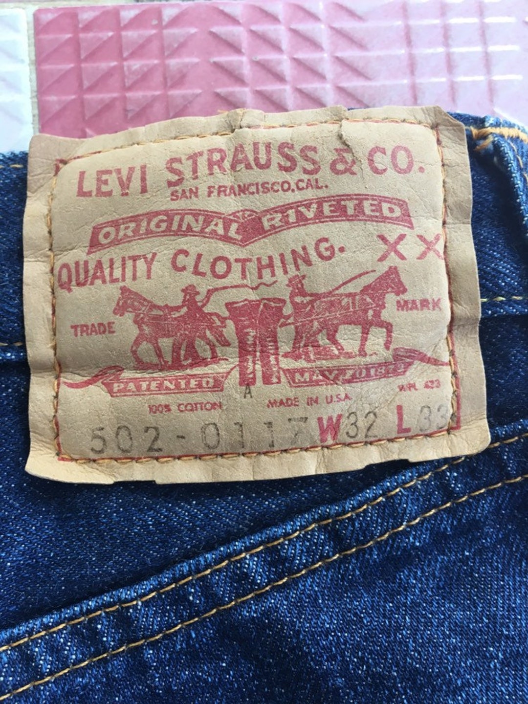 True Vintage Levi's Big E 502 Type A 60s Jeans W32L33 - Etsy
