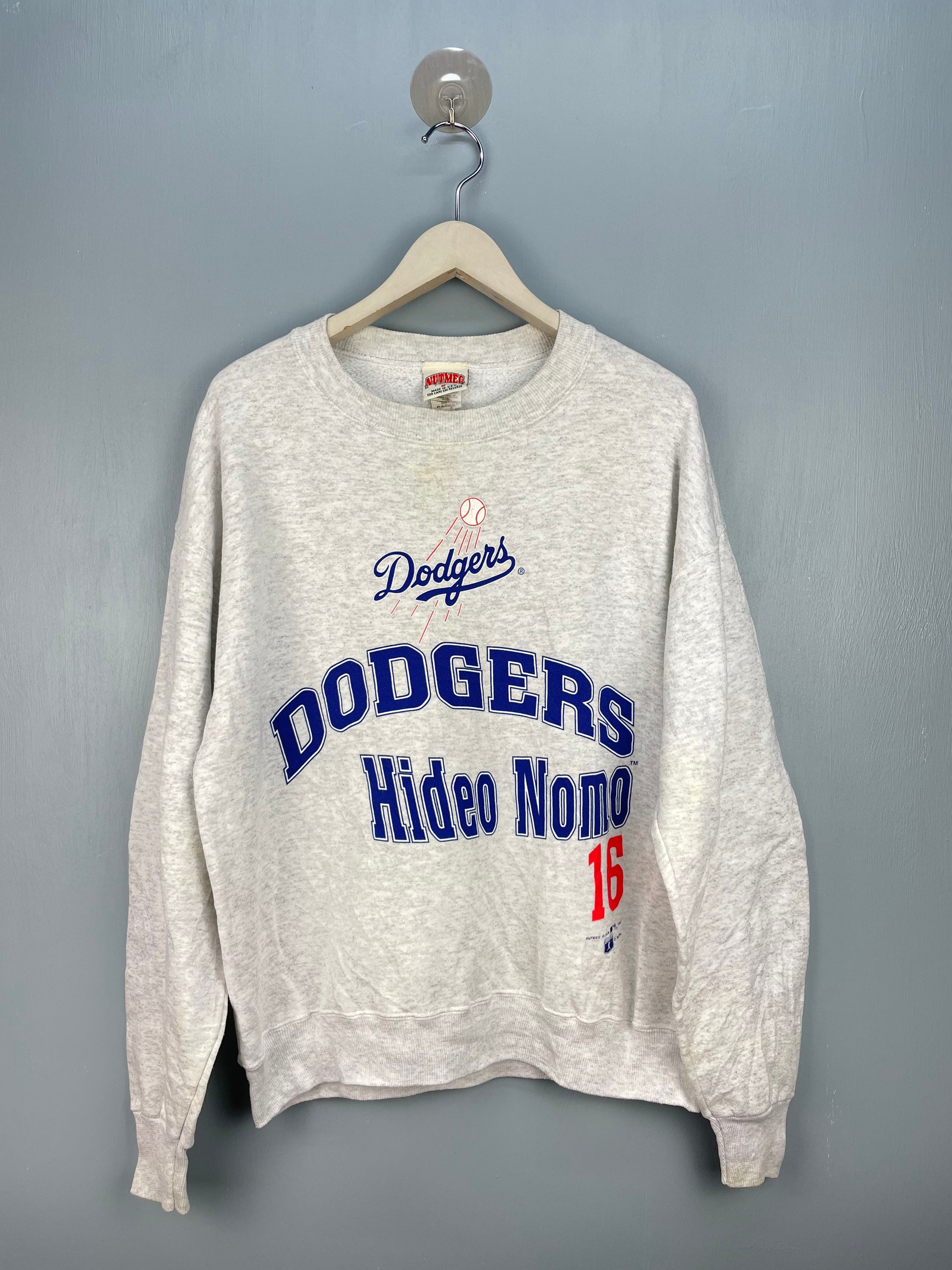 新品正規品  16 Nomo Hideo Dodgers 90s Vintage MLB Canada Etsy - M Sweatshirt ウェア