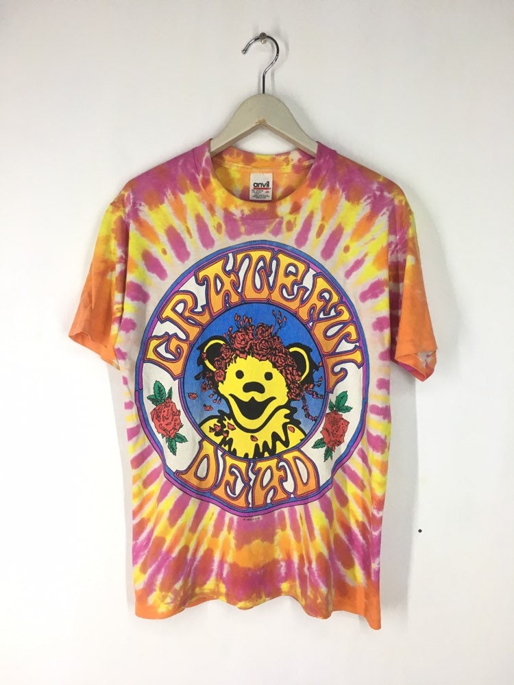 Vintage 90s Grateful Dead Tie Dye Rock Concert Tour T Shirt M - Etsy
