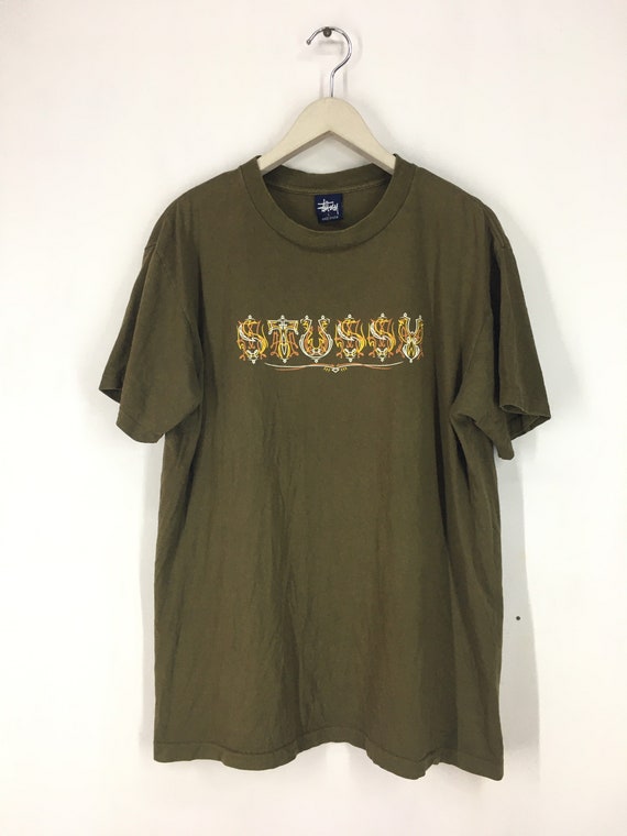 Vintage 90s Stussy Pin Stripe Design T Shirt L - Etsy Hong Kong