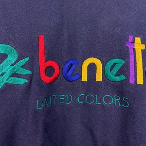 Vintage 90s United Colors of Benetton sweatshirt big logo L image 4