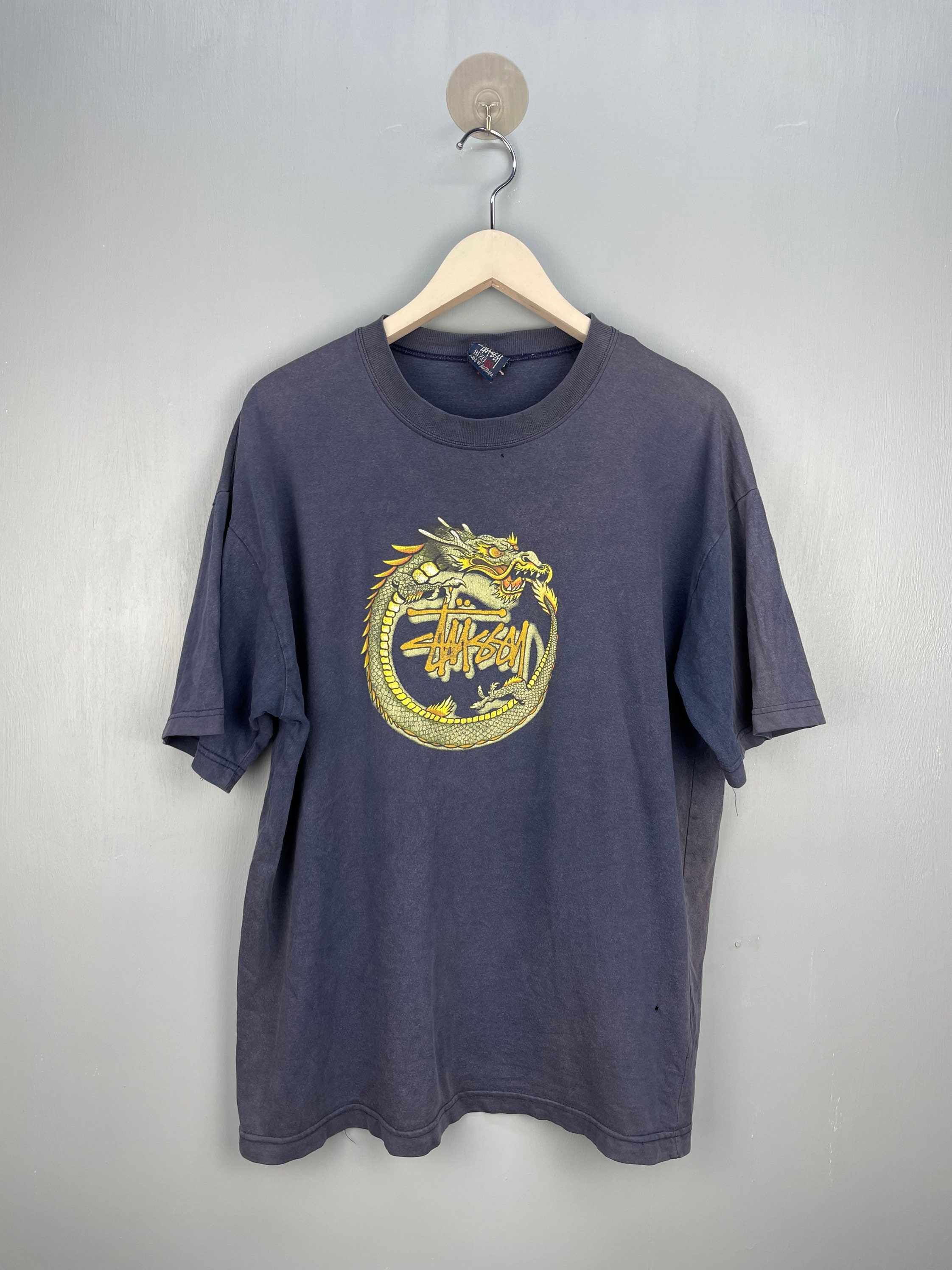Vintage 90s Stussy Dragon T Shirt L - Etsy