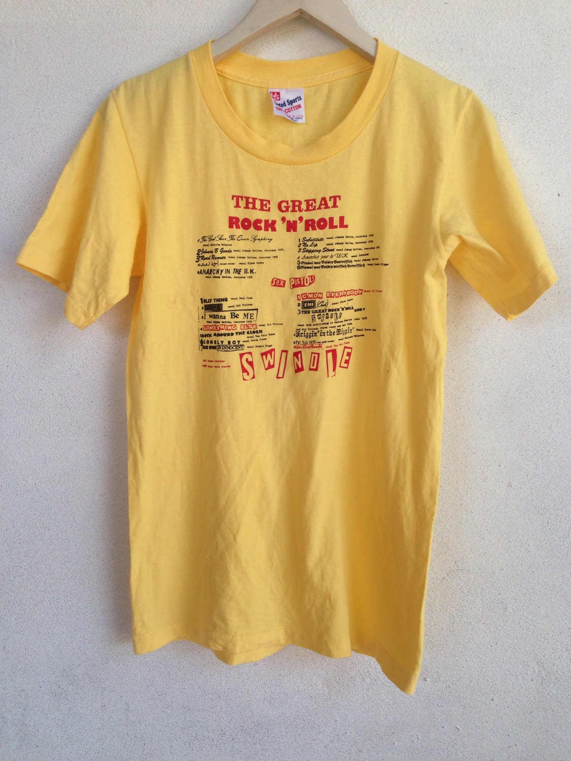 Vintage 90s Sex Pistols Swindle Punk Band Movie Tshirt S Etsy