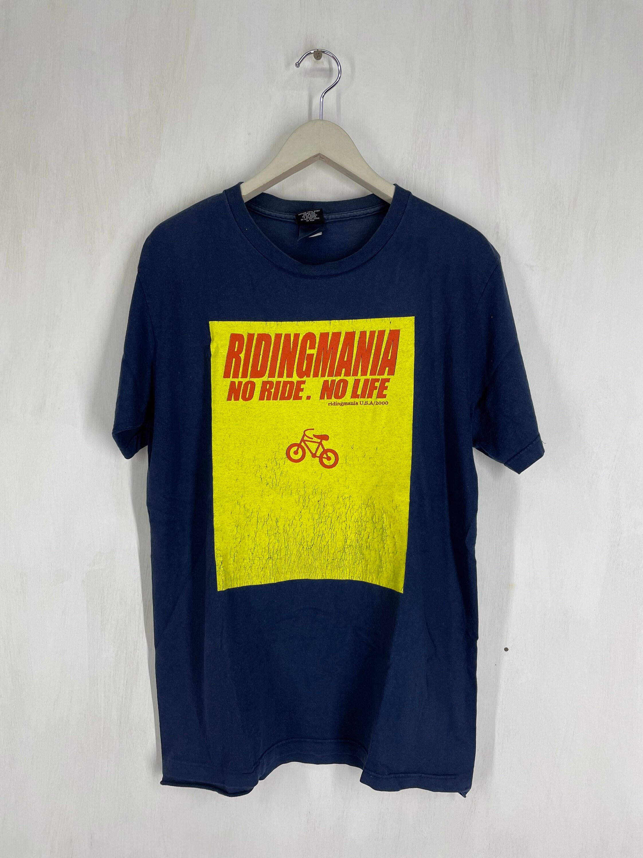 90s USA vintage RIDINGMANIA Patagonia パロディ Tシャツ M 90s USA vintage RIDINGMANIA Patagonia パロディ Tシャツ M