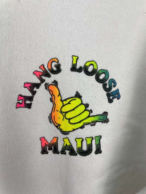 Vintage 80s Hang Loose Maui zip up hoodie - image 5