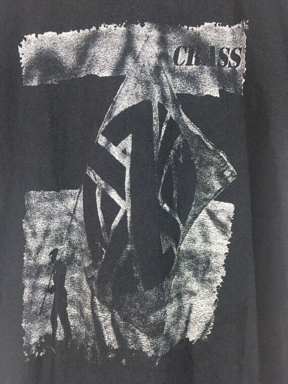 Vintage 90s Crass Punk band bootleg t shirt S - Gem