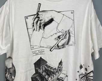 Vintage 80s M.C. Escher Art T Shirt XL - Etsy