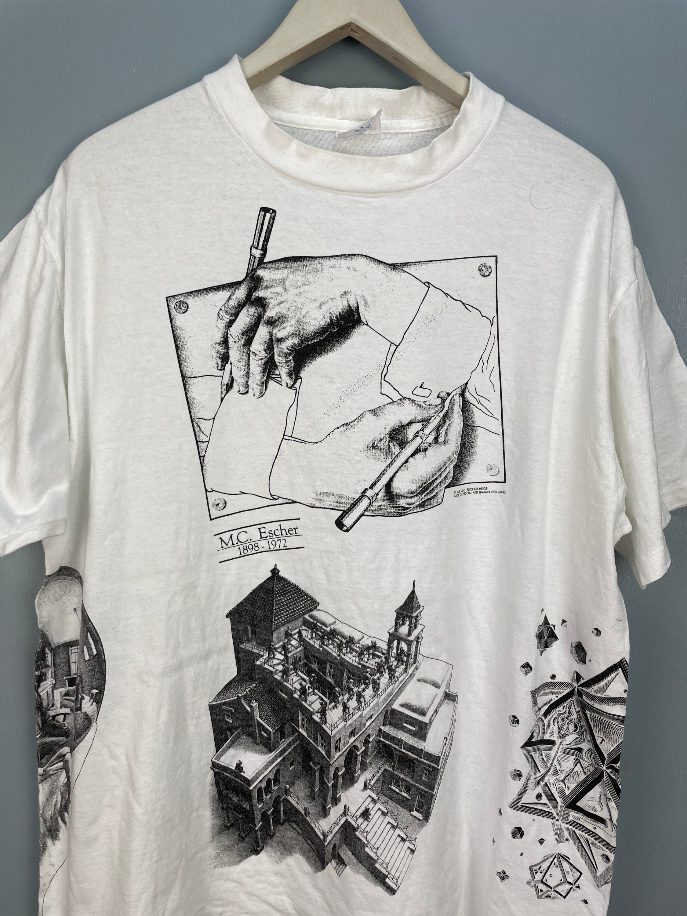 Escher エッシャー アート ヴィンテージ Tシャツ L ヴィンテージ ੈ