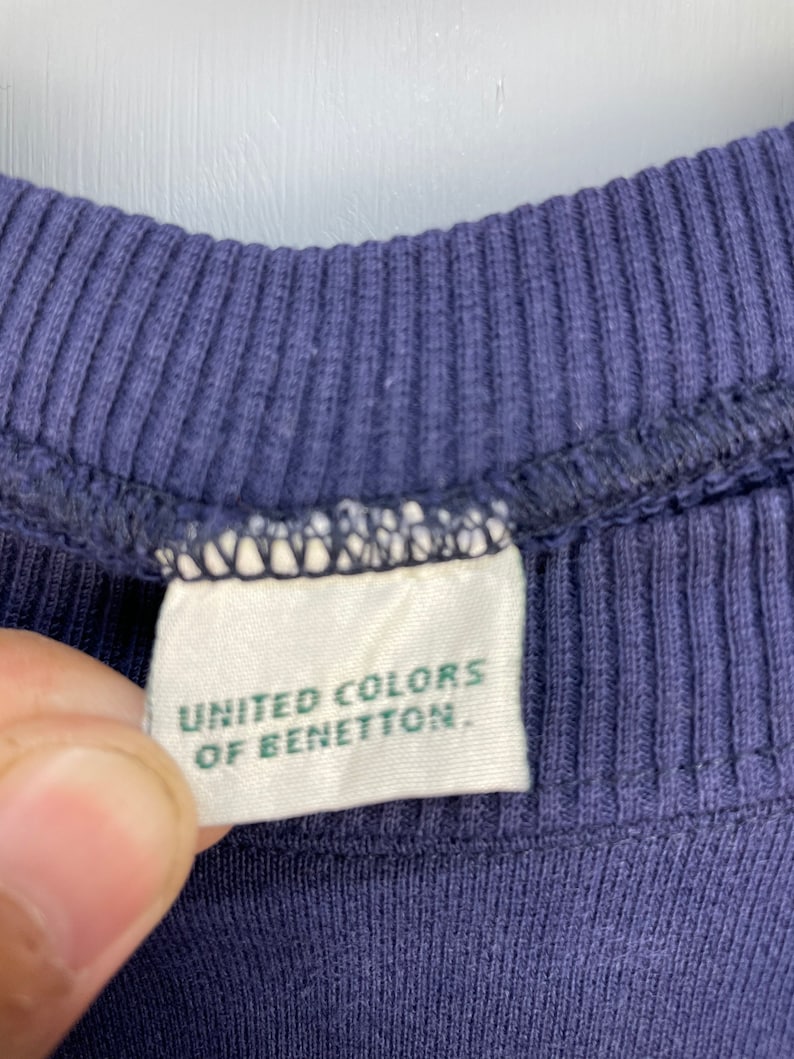 Vintage 90s United Colors of Benetton sweatshirt big logo L image 5