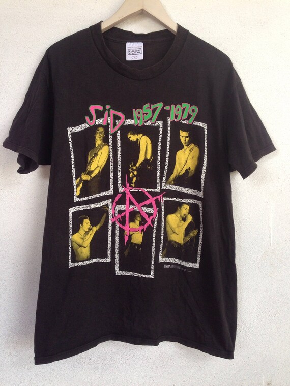 Vintage 90s Sid Vicious Sex Pistols Punk Band Tshirt L Etsy