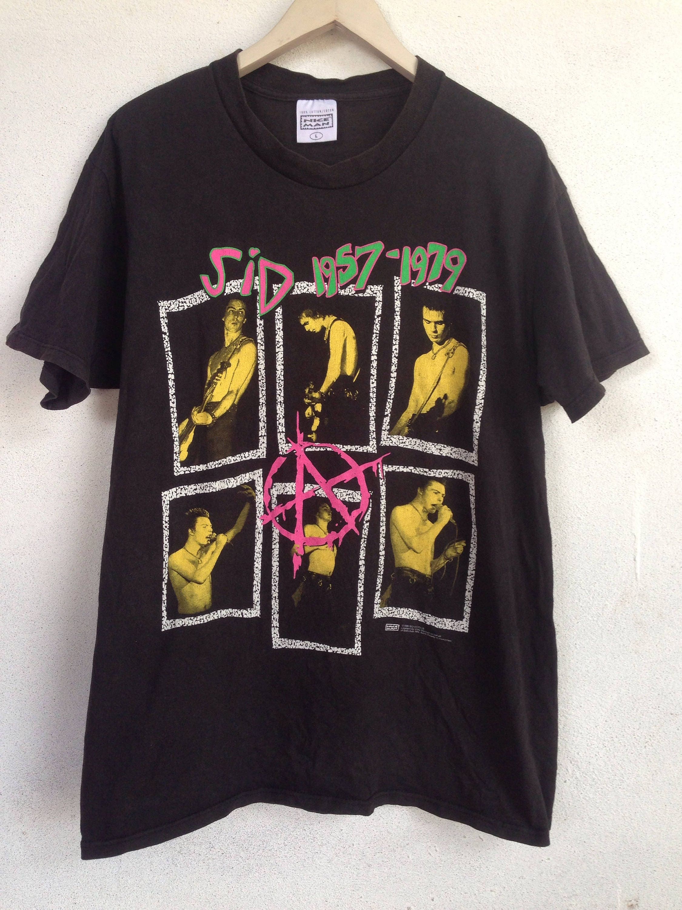 Vintage 90s Sid Vicious Sex Pistols punk band tshirt L - Etsy 日本