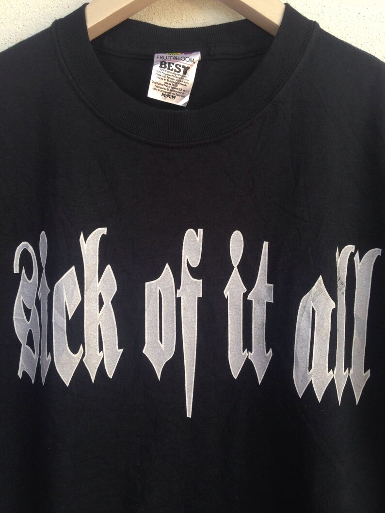 Vintage 90s sick of it all punk band tour tshirt M | Etsy