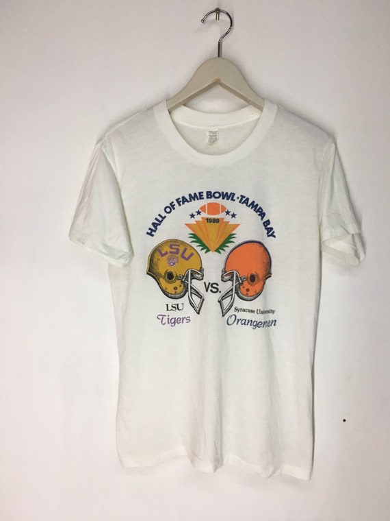 Vintage 80s Hall Of Fame Bowl - Tampa Bay LSU tig… - image 1