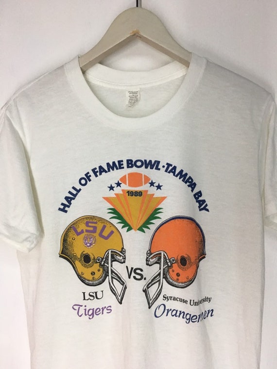 Vintage 80s Hall Of Fame Bowl - Tampa Bay LSU tig… - image 3