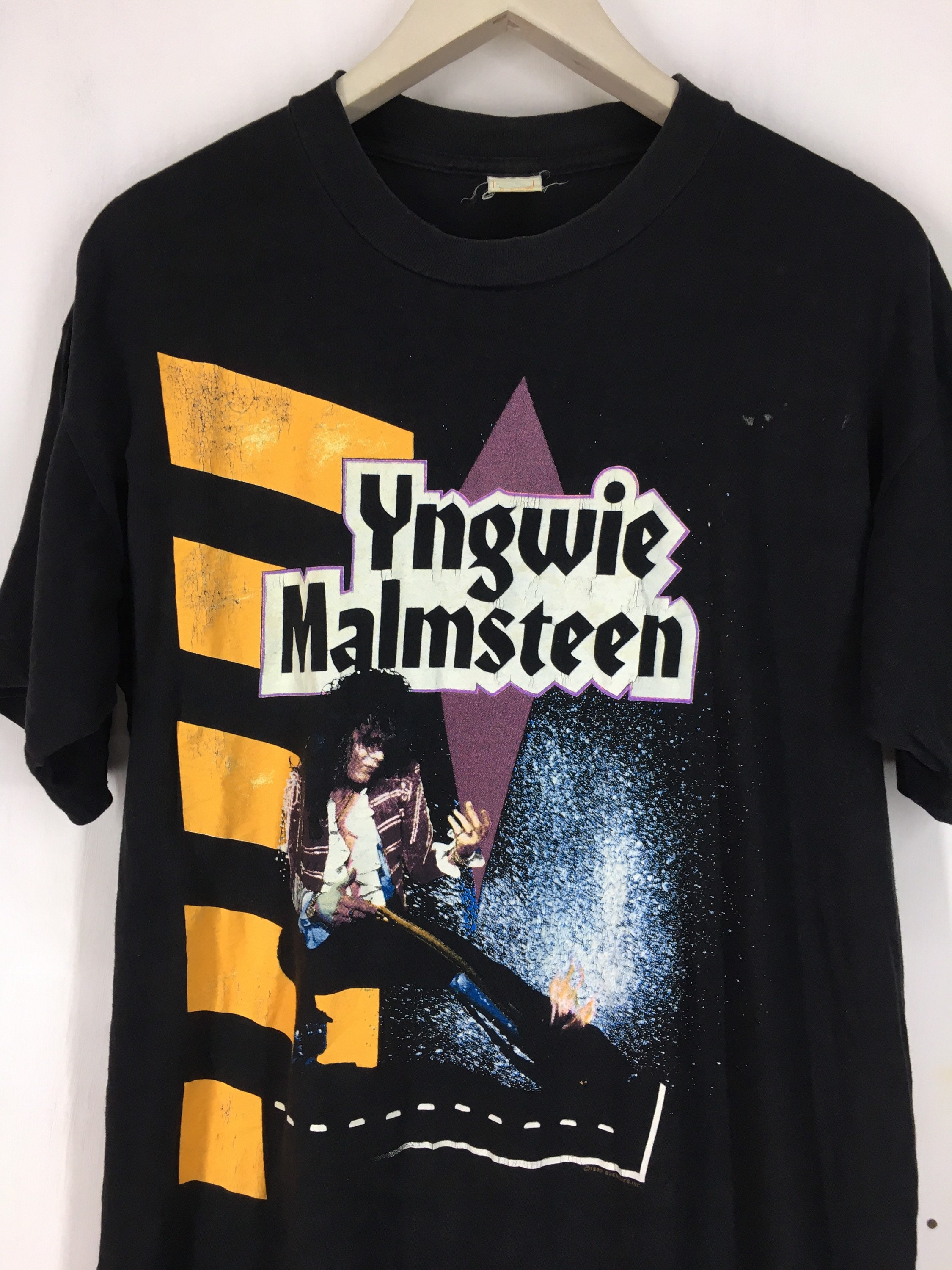 Vintage 90s Yngwie Malmsteen Heavy Metal Hardrock Band Tee