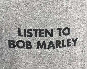 Vintage 90s Element Skateboard Listen to Bob Marley T Shirt