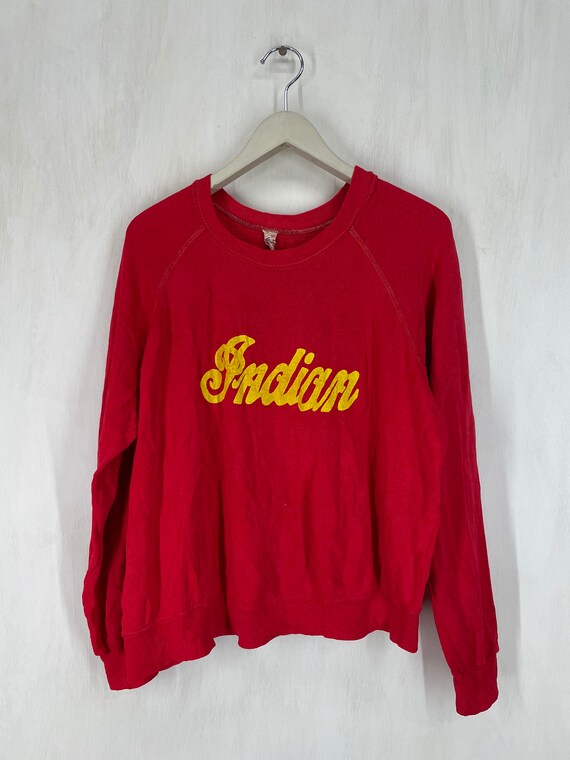 Vintage 70s Indian Motorcycle sweatshirt XL