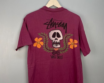 Vintage 80s Stussy World Tribe Black Tag T Shirt M - Etsy
