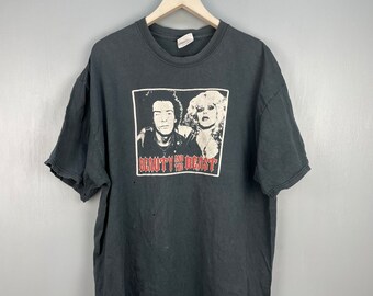 Vintage 90s Beauty and the Beast Sid And Nancy punk t shirt XL