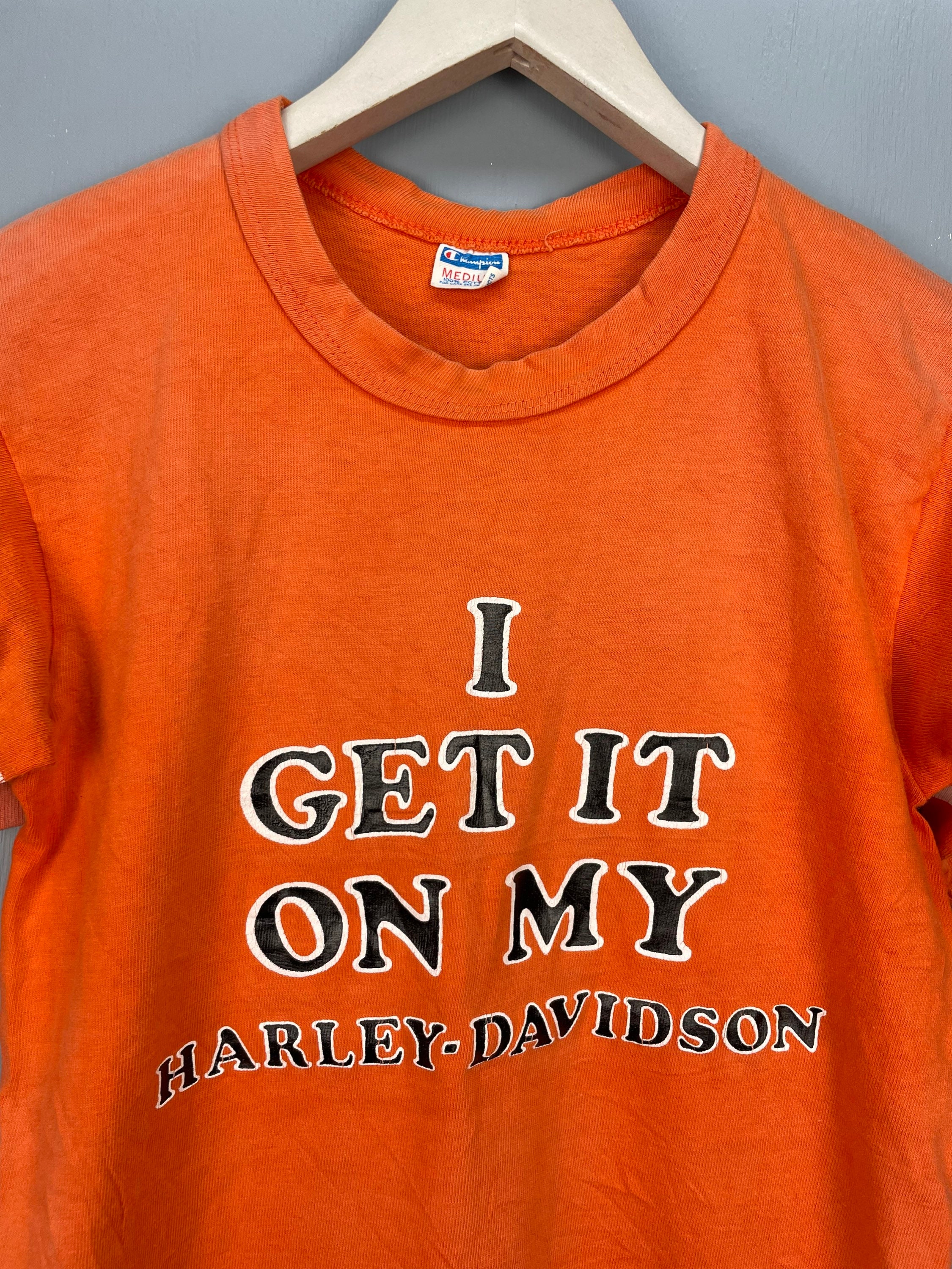 70s Harley Davidson Blue Bar Champion T-shirt Medium - Etsy
