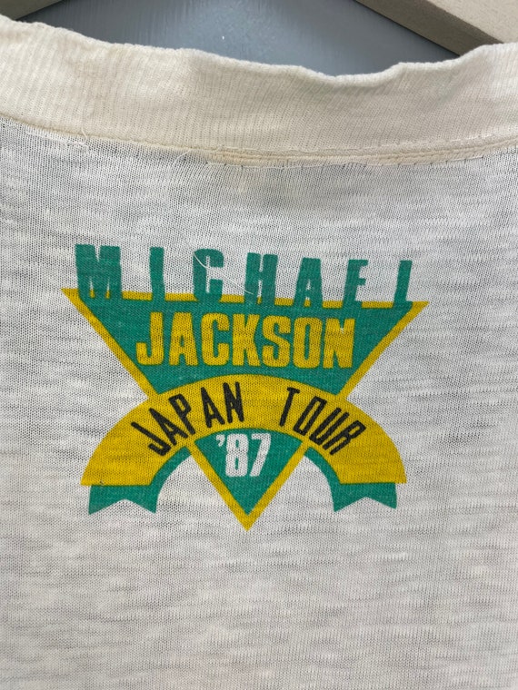 Vintage 80s Michael Jackson Japan tour 87 distres… - image 5