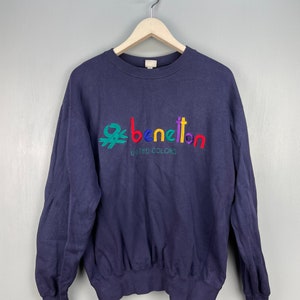 Vintage 90s United Colors of Benetton sweatshirt big logo L image 1