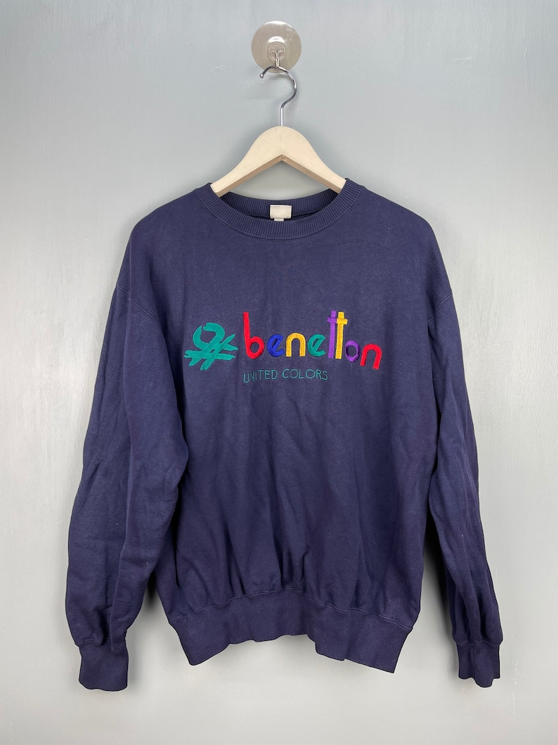 Vintage 90s United Colors of Benetton sweatshirt big logo L image 1