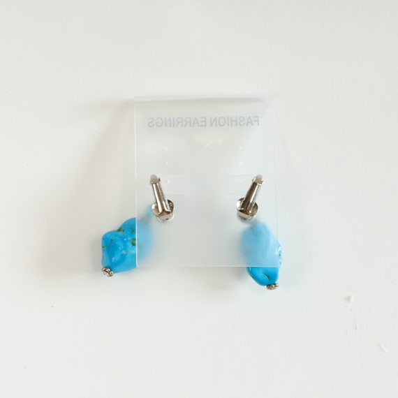 Vintage Turquoise dangle earring clip on Earring - image 2