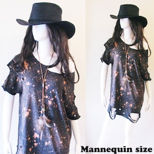 Bleached distressed t shirt dress shop