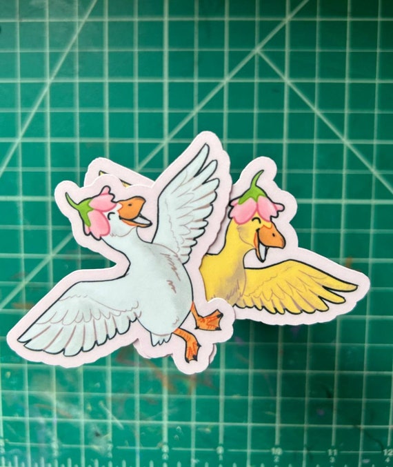 Springtime Ducks Sticker
