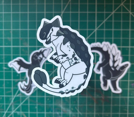 Toon Dinosaur Matte Vinyl Stickers