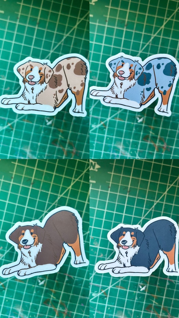 Australian Shepherd Matte Vinyl Sticker | Australian Shepherd Gifts | Puppy Sticker | Puppy Stickers