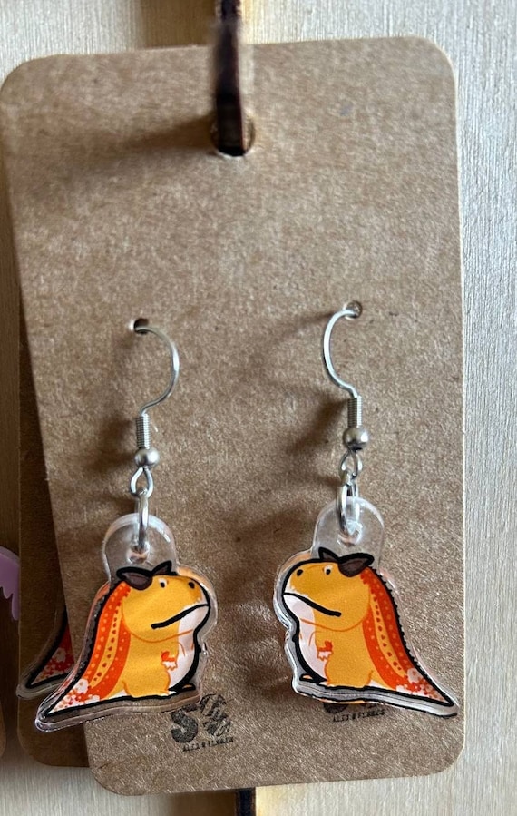 Acrylic Carnotaurus Earrings