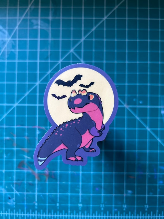 Spooky Ceratosaurus Matte Sticker