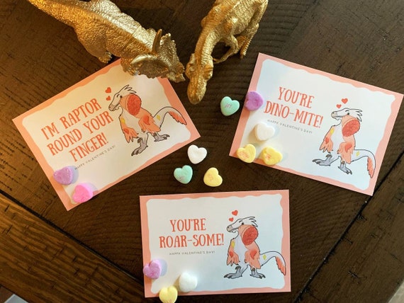 Dinosaur Printable Valentines Day Cards