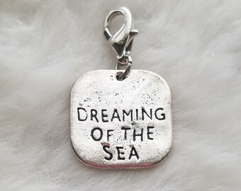 Dreaming of the Sea Charm | Pirate Charm | Mermaid Charm | Nautical Charm | Ocean Charm | Beach Charm | Pack of FIVE (5) Charms