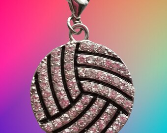 Volleyball Charm | Volleyball Mom Gift | Volleyball Bling | Volleyball Jewelry | Bump Set Spike
