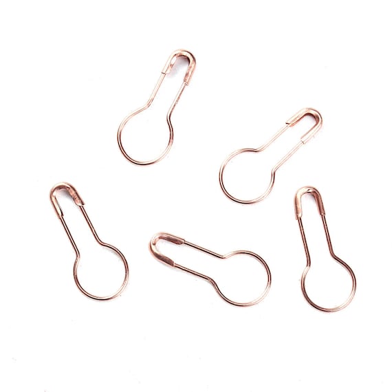 Bulb Safety Pins Pack of 100 Rose Gold Bulb Pins Calabash Pins