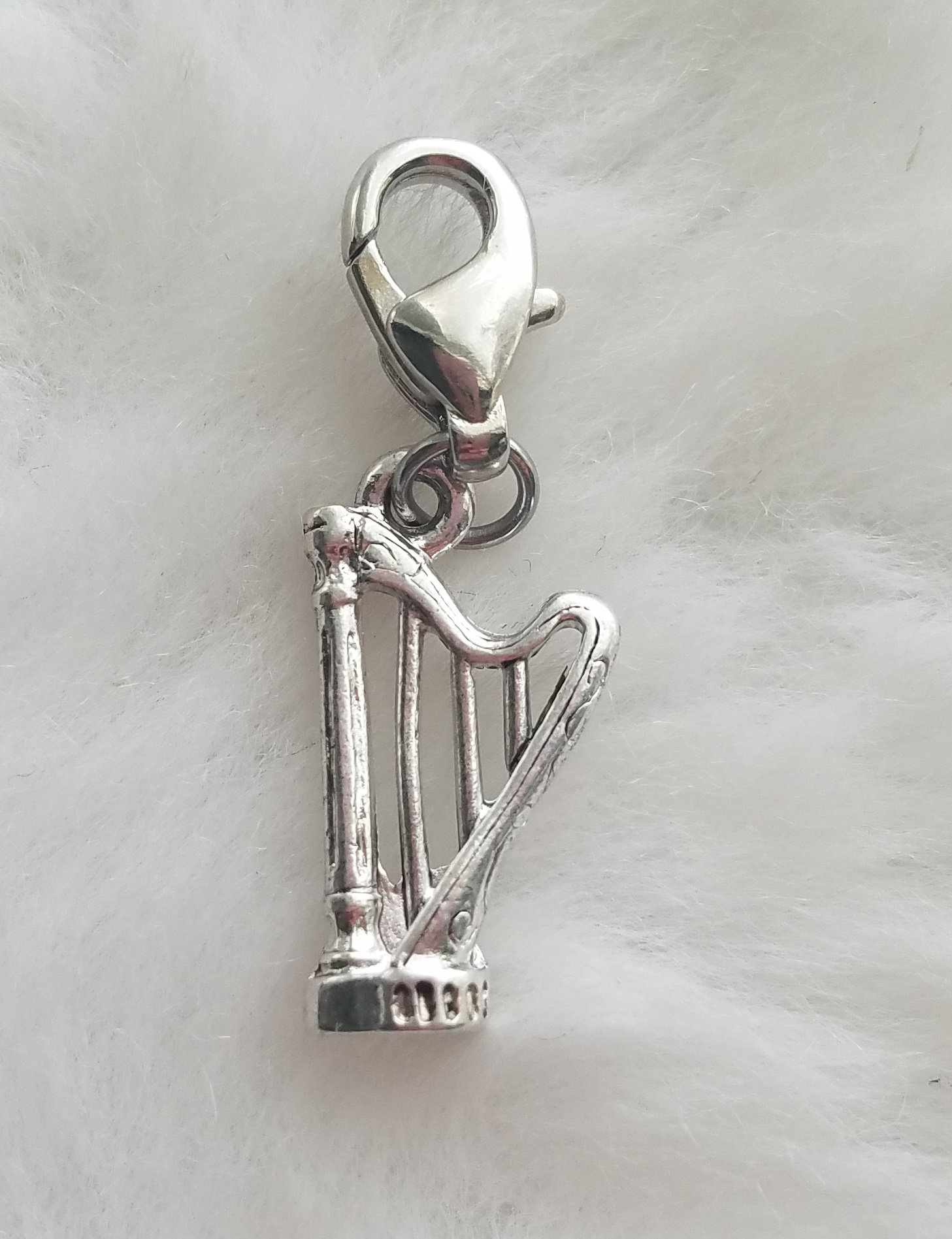 Harp Charm Harp Jewelry Harp Pendant Gift for Harpist Etsy