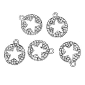 Cut out Star Charm Shining Star Charm Rhinestone Star Charm Success Charm Success Gift Congratulations Gift 画像 2