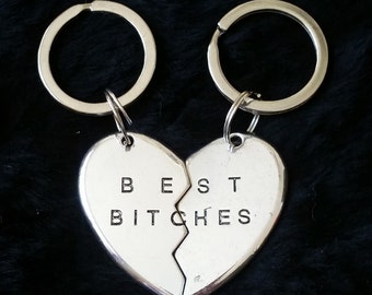 Best Bitches Keychain Set | Gift for Best Friend | Best Friend Gift | Quote Keychain | Funny Keychain Set | Gift for BFF