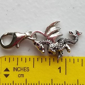 Dragon Charm Dragon Pendant Dragon Jewelry Clip On Charm image 3