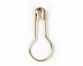 GOLD Calabash Bulb Safety Pins | Charm Safety Pins | Jewelry Supplies | Craft Making Supplies | DIY Jewelry | Gift for Crafter