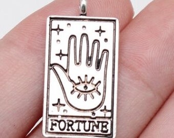 Tarot Card Charms | Fortune | The Sun | The Moon | The Star | The World | Size:  26mm x 13mm