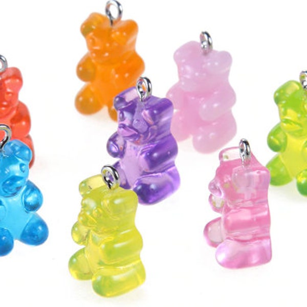Gummi Bear Charms | Resin Gummi Bears | COLORS VARY