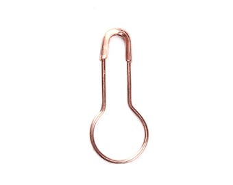 Bulb Safety Pins | Pack of 100 | Rose Gold Bulb Pins | Calabash Pins | Stitch Marker Pins